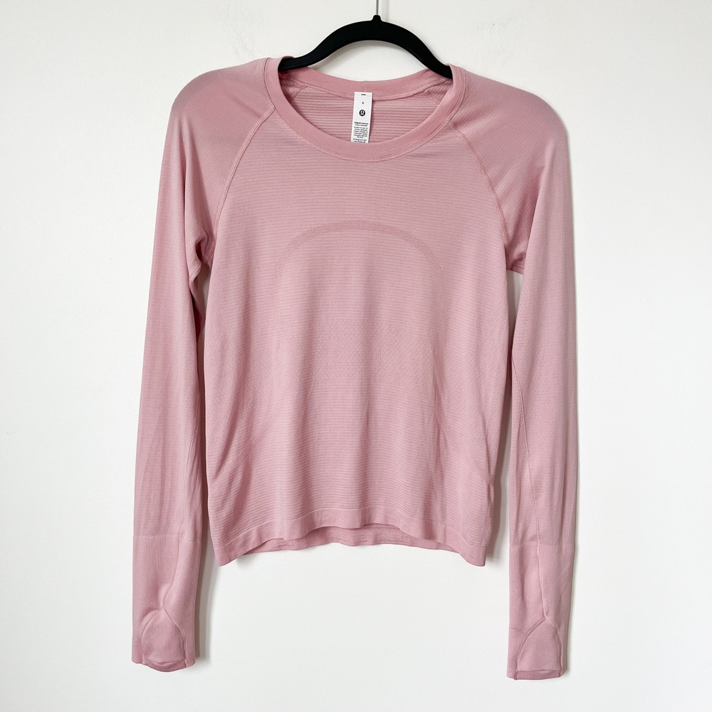 Lululemon Swiftly Tech Long Sleeve 2.0 Race Length Pink Womens 6